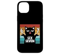 Custodia per iPhone 14 Plus 67 Maglietta meme Cat 6 7 Gesto della mano Adolescenti Slang Six Seven