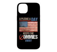 Custodia per iPhone 14 Plus A Pledge A Day Keeps The Commies Away American Flag America