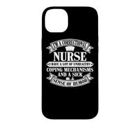 Custodia per iPhone 14 Plus Abbigliamento da infermiera correttivo - Design divertente per infermieri