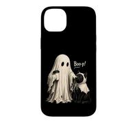 Custodia per iPhone 14 Plus Adorabile Vintage Ghost Boo-p! per un gatto nero Halloween Ragazze