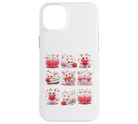 Custodia per iPhone 14 Plus Adorable Bunny with Hearts and Yarn
