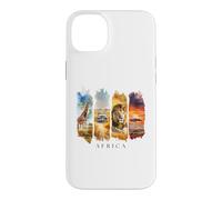 Custodia per iPhone 14 Plus Africa Giraffe, Leoni e Savana - Vacanze Africa