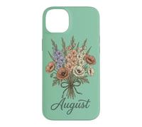 Custodia per iPhone 14 Plus Agosto Nascita Fiore Garofano Bucaneve Compleanno Floreale