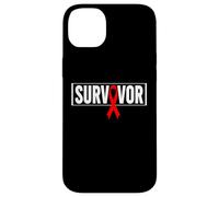 Custodia per iPhone 14 Plus Aids Survivor Hiv Nastro rosso aiuta guerriero - Giornata mondiale dell'aiuto