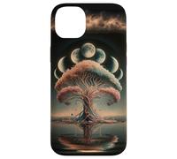 Custodia per iPhone 14 Plus Albero della Vita Fasi Luna Spirituale Tranquil Etereo Magico