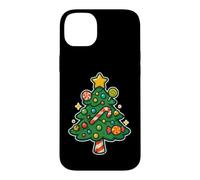 Custodia per iPhone 14 Plus Albero di Natale Candy con stella