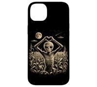 Custodia per iPhone 14 Plus Alien Heart Hand Sign Cute UFO Extraterrestre Love