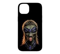 Custodia per iPhone 14 Plus Alien Mullet Extraterrestre Partito Rocker Sci-Fi Umorismo