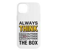 Custodia per iPhone 14 Plus Always Think Outside the Box Illustration Graphic Designs
