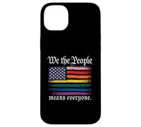 Custodia per iPhone 14 Plus American Flag Gay Pride Month We The People Means Everyone
