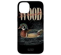 Custodia per iPhone 14 Plus Anatra vintage in legno per osservare gli uccelli, arte della natura e