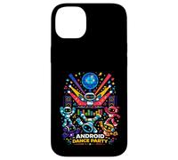 Custodia per iPhone 14 Plus Android Dance Party Robot DJ Musica futuristica Vibes Club Art