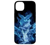 Custodia per iPhone 14 Plus Animali selvatici Balena Aquila Cavallo Blu Lupo Mondo