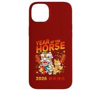 Custodia per iPhone 14 Plus Anno del Cavallo 2026 Capodanno Cinese Fuochi d'artificio Design