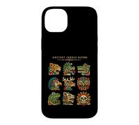 Custodia per iPhone 14 Plus Antichi glifi della giungla simboli animali mesoamericani