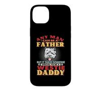 Custodia per iPhone 14 Plus Any Man Can Be A Father Westie Daddy Funny Dog Lover