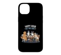 Custodia per iPhone 14 Plus Appassionato di Yappy Hour At The Cafe amante dei cani