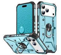 Custodia per iPhone 14 Plus Arancione Robusta custodia per telefono con supporto ad anello girevole a 360°, cover antiurto resistente con angoli con cuscinetti d'aria, protezione rialzata per lo
