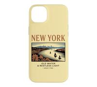 Custodia per iPhone 14 Plus Arte Vintage di New York: Acqua e Luce Inquieta
