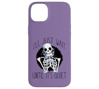Custodia per iPhone 14 Plus ASPETTERÒ UN TRANQUILLO Halloween Teacher Skeleton Meme