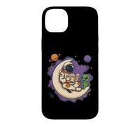 Custodia per iPhone 14 Plus Astronauta che legge Alien Moon Cosmic Tales Space Art