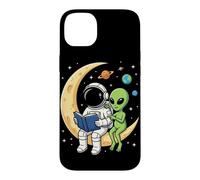 Custodia per iPhone 14 Plus Astronauta Libro di Lettura Pianeti Alieni Galaxy Universo Bambini