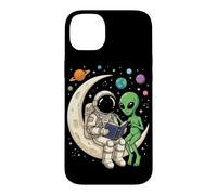 Custodia per iPhone 14 Plus Astronauta Libro di Lettura Pianeti Alieni Galaxy Universo Bambini