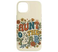 Custodia per iPhone 14 Plus Aunt of the Year Retro Floral Auntie