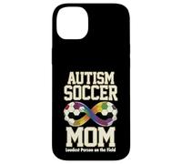 Custodia per iPhone 14 Plus Autismo Calcio Mamma Più Forte Persona Sul Campo Simbolo Infinito