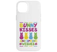 Custodia per iPhone 14 Plus Baci da coniglio e auguri di primavera