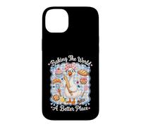 Custodia per iPhone 14 Plus Baking The World A Better Place Cute Goose Pun Bake Design