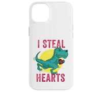Custodia per iPhone 14 Plus Bambini I Steal Hearts Ragazzi Trex Dino San Valentino Bambino
