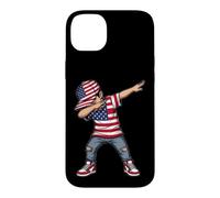 Custodia per iPhone 14 Plus Bandiera americana Dab Boy Patriotic USA Design