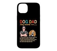 Custodia per iPhone 14 Plus Basset Hound Dog Dad Definition Funny Fathers Day