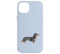 Custodia per iPhone 14 Plus Bassotto A Capelli Lunghi Nero E Crema