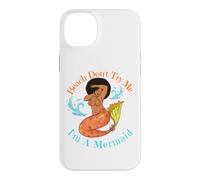 Custodia per iPhone 14 Plus Beach Don't Try Me I'm A Mermaid Funny Black Sirene Donne