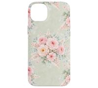 Custodia per iPhone 14 Plus Begonie Provinciali Vintage Paese Francese Salvia Morbida