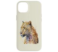 Custodia per iPhone 14 Plus Bellissimo ritratto leopardo acquerello