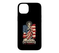 Custodia per iPhone 14 Plus Benedetta USA Paese Patrona D'America Vergine Maria Diva