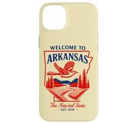 Custodia per iPhone 14 Plus Benvenuti in Arkansas Design Vintage per Amanti della Natura