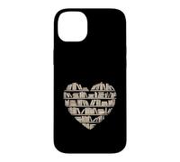 Custodia per iPhone 14 Plus Biblioteca per amanti del libro di lettura a forma di cuore