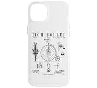 Custodia per iPhone 14 Plus Bicicletta High Roller Old Vintage Brevetto Disegno Stampa