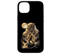 Custodia per iPhone 14 Plus Bigfoot Ululando alla Luna Meme Sasquatch