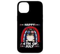Custodia per iPhone 14 Plus Birman Cat Happy 4th Of July Patriotic American Cats Lovers