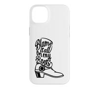 Custodia per iPhone 14 Plus Blame It All On My Roots Country Boot Nero