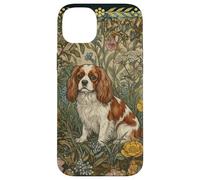Custodia per iPhone 14 Plus Blenheim Cavalier King Charles Spaniel Vintage Floreale