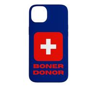 Custodia per iPhone 14 Plus Boner Donor Life Guard Cross Saving vite con umorismo