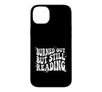 Custodia per iPhone 14 Plus Bookish Burned Out But Still Reading Retro Book Club