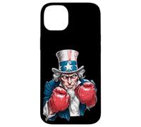 Custodia per iPhone 14 Plus Boxe patriottica con Sam e Cool Top Hat Uncle