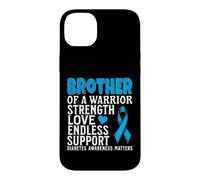 Custodia per iPhone 14 Plus Brother of a Warrior Diabetes Awareness Family Matching